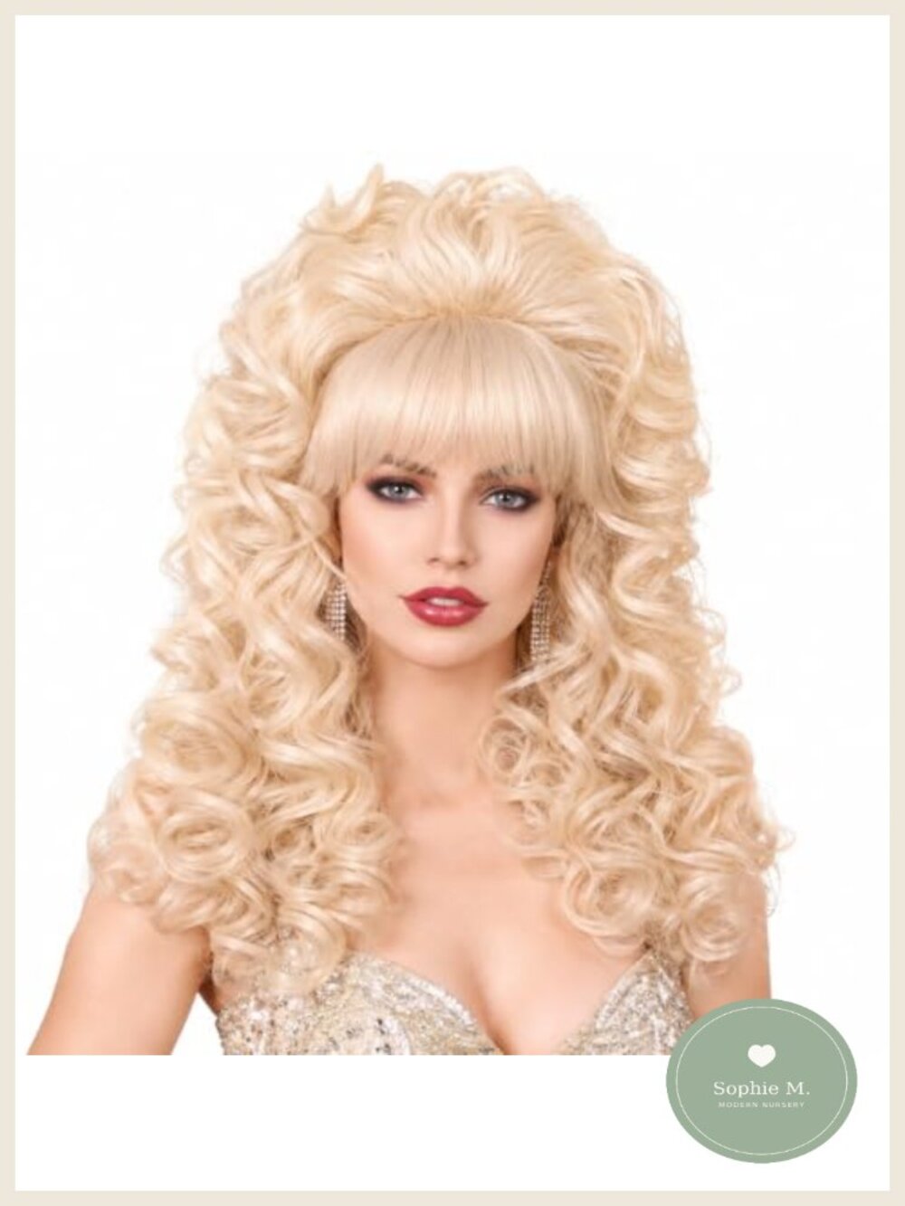 Long Curly Fluffy Vintage Cosplay Wig 70s 80s Queen Costume Halloween Hair